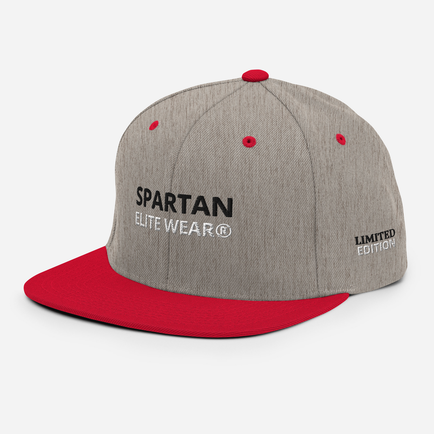 Casquette SPARTO - SEW Brodée - Edition Limitée en gris et rouge, symbole de l'élite Spartan, série ultra-limitée.