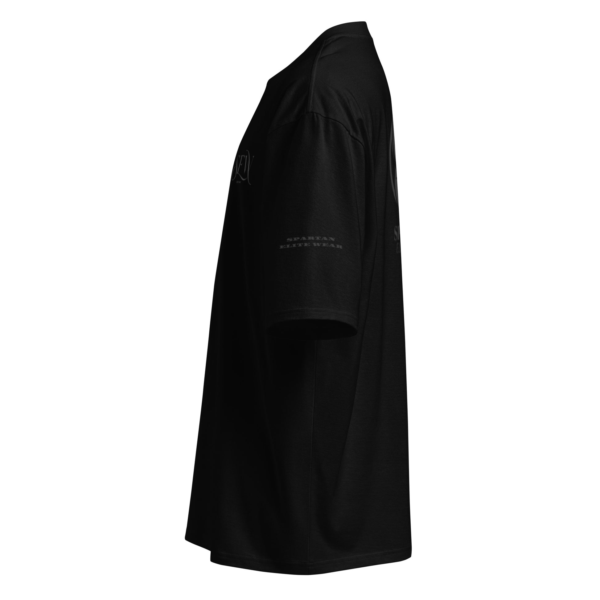T-shirt SEW Oversize Unisexe GRITBORN en noir, parfait pour un look streetwear urbain et confortable.